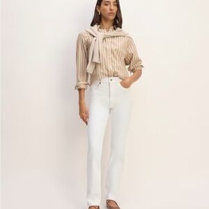 NWT Everlane Way-High® Slim Jean, Bright White, Size 26 (29” Inseam)